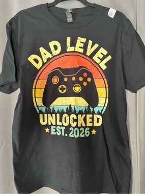 New Dad 2026 Gildan Black Softstyle T-Shirt 100% Cotton